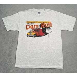 Vintage Y2K Street‎ Masters 16th Annual Dam Run T Shirt Mens L White Cars Truck